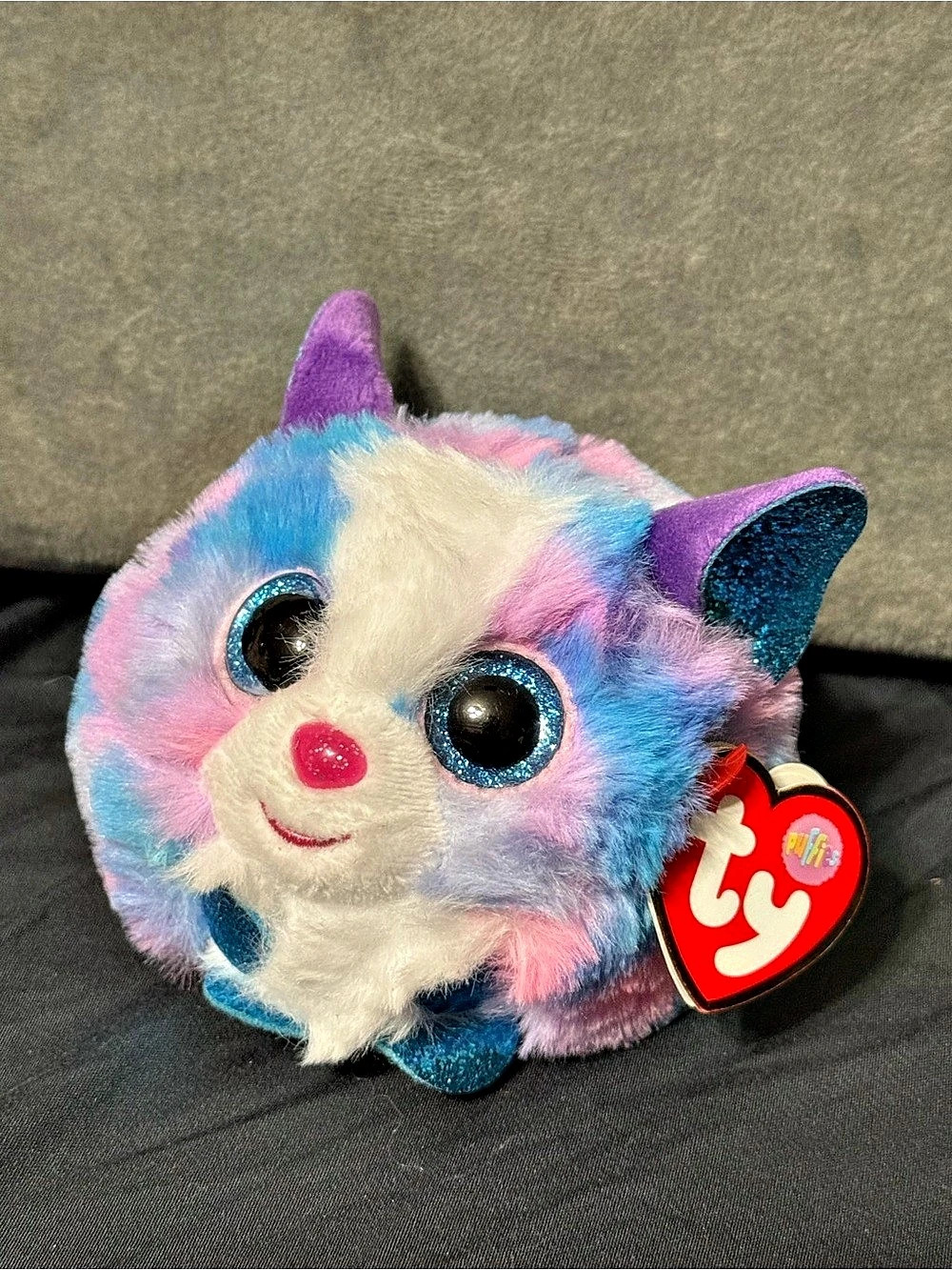Ty Cleo the Cat Ty Puff Colorful Plush Cat